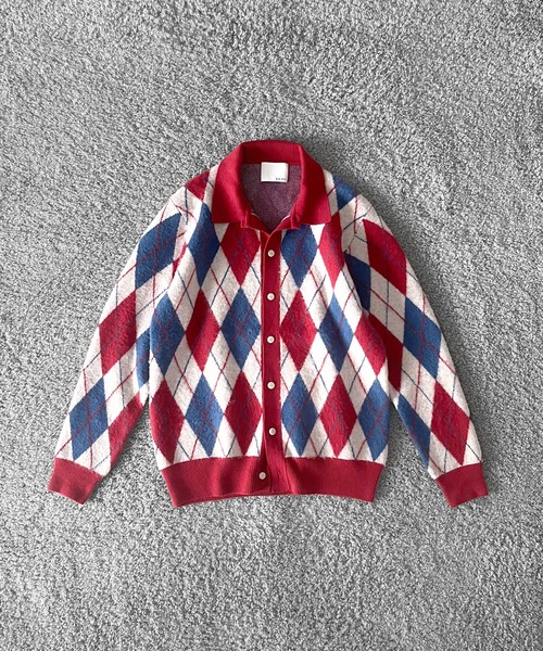 KAIKO（カイコー）の「【Pre order】KAIKO Domestic knit polo cardigan（カーディガン/ボレロ・メンズ・レッド系その他/グレー系その他2/グレー系その他・2/1）」の18枚目の写真