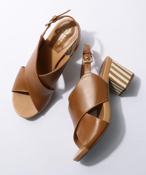 TABITA（タビタ）の「【WEB限定】TABITA ストライプヒール サンダル（サンダル・レディース・ブラック/ブラウン・35/36/37/38）」の2枚目の写真