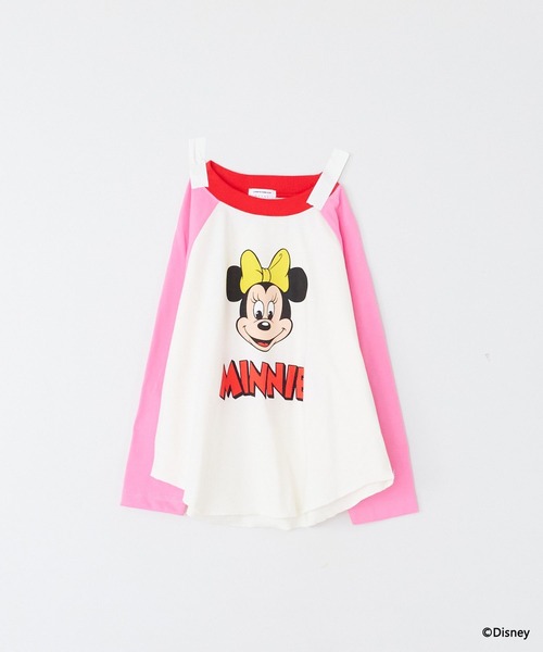LOWRYS FARM（ローリーズファーム）の「Disney／ラグランT　1066190（Tシャツ/カットソー・キッズ・アイボリー/グレー/ピンク系その他・130cm/120cm/110cm/140cm/150cm）」の3枚目の写真