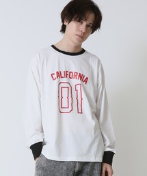 レトロなアメカジスタイル ラグラン Tシャツ 長袖 ナンバリング Shisky
