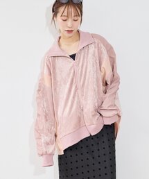 【etsinta】ベロアトラックオーバージャケット