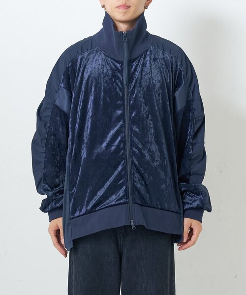 etsinta(エシンタ)の「【etsinta】ベロアトラックオーバージャケット(ブルゾン・レディース・ネイビー/ピンク・ONE SIZE)」の20枚目の写真
