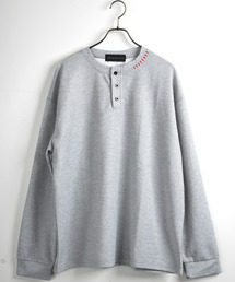 EFFECTION（エフェクション）の「【neos】ルーズシルエット 配色ステッチ ワッフル ヘンリーネック 長袖Tシャツ サーマル ロンT【2026秋冬新作】（Tシャツ/カットソー）」