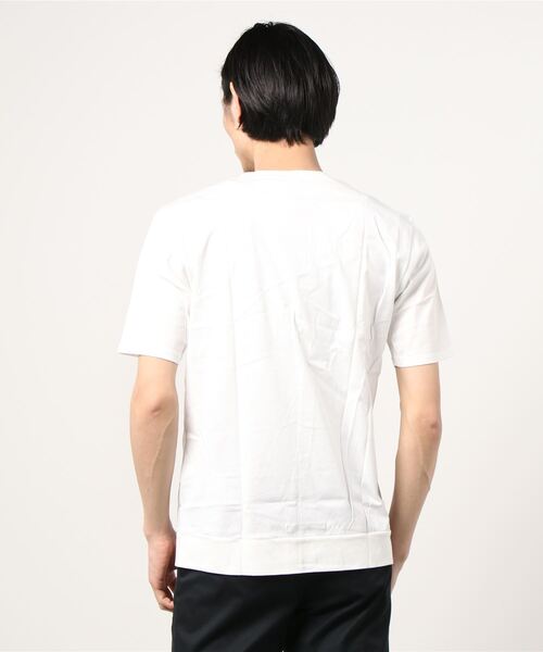 ato（アトウ）の「60/2T-CLOTH  FRONT SLIT（Tシャツ/カットソー・メンズ・ネイビー/ブラック/ホワイト/ブラウン・46/48）」の6枚目の写真