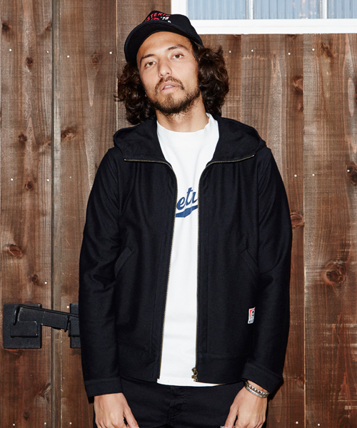 HYSTERIC GLAMOUR(ヒステリックグラマー)の「デニムニット PK(パーカー・メンズ・カーキ/ネイビー/ブラック・MEDIUM/LARGE/SMALL)」の1枚目の写真