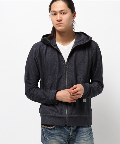 HYSTERIC GLAMOUR(ヒステリックグラマー)の「デニムニット PK(パーカー・メンズ・カーキ/ネイビー/ブラック・MEDIUM/LARGE/SMALL)」の6枚目の写真