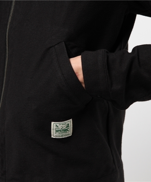 HYSTERIC GLAMOUR(ヒステリックグラマー)の「デニムニット PK(パーカー・メンズ・カーキ/ネイビー/ブラック・MEDIUM/LARGE/SMALL)」の10枚目の写真