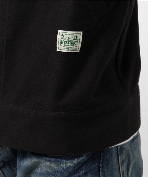 HYSTERIC GLAMOUR(ヒステリックグラマー)の「デニムニット PK(パーカー・メンズ・カーキ/ネイビー/ブラック・MEDIUM/LARGE/SMALL)」の11枚目の写真