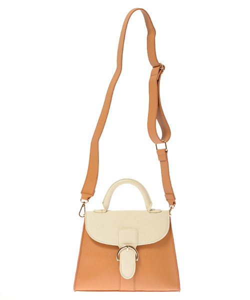 31 Sons de mode（トランテアン　ソン　ドゥ　モード）の「【andGIRL9月号掲載アイテム】カラーブロックハンドバッグ【モデル美香さん着用アイテム】（トートバッグ・レディース・オフホワイト/グレー・ﾌﾘ-）」の3枚目の写真