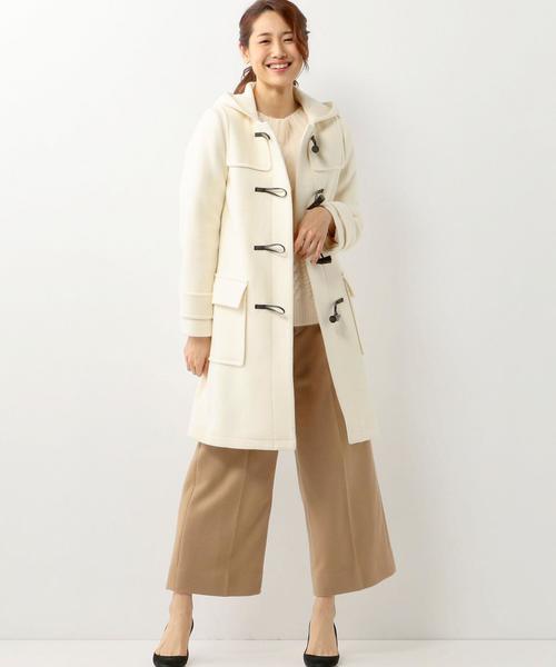 新品タグ付き☆BEAUTY&YOUTH ロングダッフルコート オフホワイト SHIPS any: メルトン ロング ダッフル コート | シップス エニィ(SHIPS