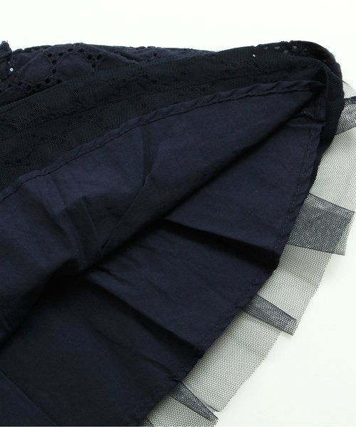 apres les cours（アプレレクール）の「レースベビーワンピブルマセット（その他ベビー用品・キッズ・オフホワイト/ネイビー・80/70）」の7枚目の写真