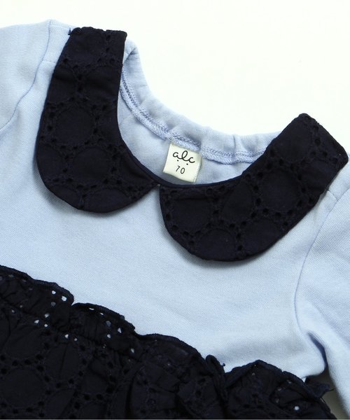 apres les cours（アプレレクール）の「レースベビーワンピブルマセット（その他ベビー用品・キッズ・オフホワイト/ネイビー・80/70）」の9枚目の写真