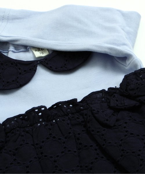 apres les cours（アプレレクール）の「レースベビーワンピブルマセット（その他ベビー用品・キッズ・オフホワイト/ネイビー・80/70）」の11枚目の写真