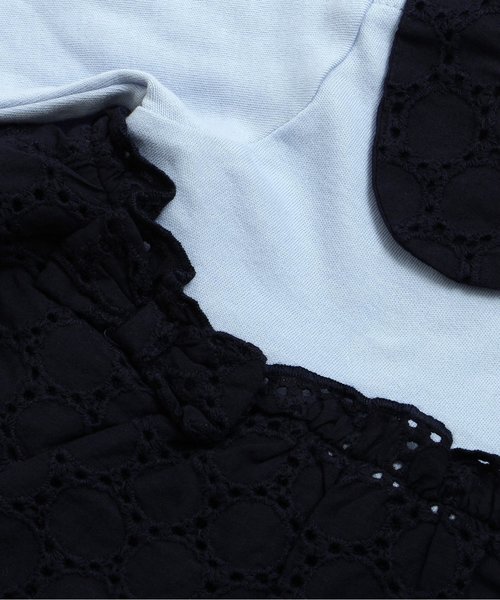 apres les cours（アプレレクール）の「レースベビーワンピブルマセット（その他ベビー用品・キッズ・オフホワイト/ネイビー・80/70）」の12枚目の写真