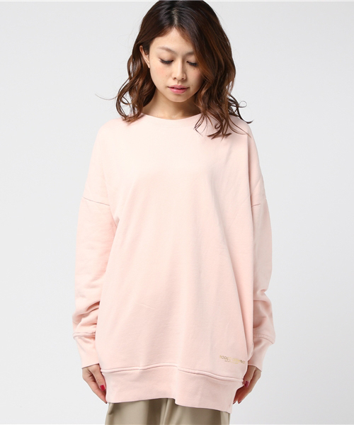 RODEO CROWNS WIDE BOWL（ロデオクラウンズワイドボウル）の「USED ビッグ スウェット（Tシャツ/カットソー・レディース・ライトイエロー/グリーン系その他/ライトピンク・FREE）」の4枚目の写真