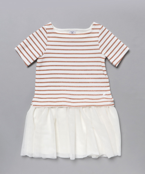 Petit Bateau プチバトー の ラメマリニエールチュールワンピース ワンピース Wear