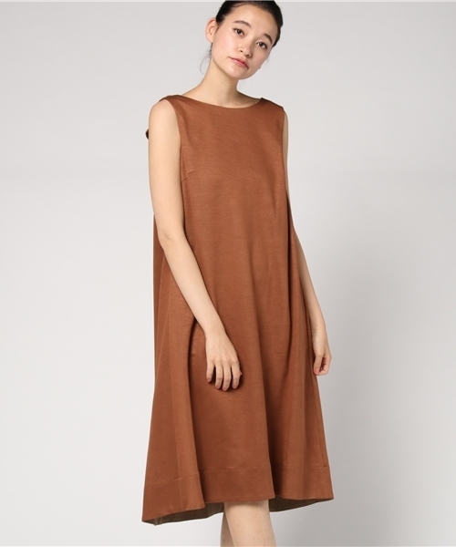 un dix cors（アンディコール）の「ノースリカットソーワンピース（ワンピース・レディース・ベージュ/ブラック・ﾌﾘ-）」の3枚目の写真