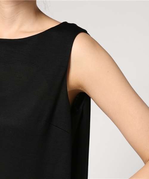 un dix cors（アンディコール）の「ノースリカットソーワンピース（ワンピース・レディース・ベージュ/ブラック・ﾌﾘ-）」の5枚目の写真