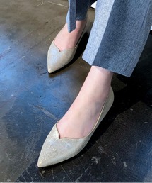 enchanted | 【イイ女度UP美脚】本革Ｖカットフラットシューズ(パンプス)