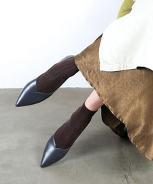 enchanted（エンチャンテッド）の「本革Ｖカットフラットシューズ（パンプス）」