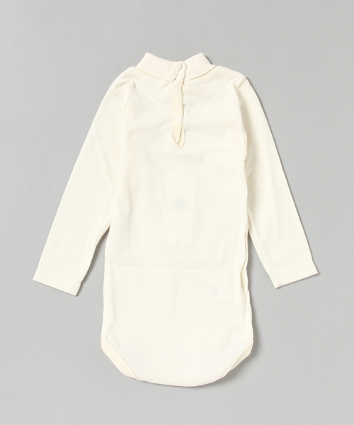 PETIT BATEAU(プチバトー)の「裏起毛タートルネック長袖ボディ(肌着・キッズ・オフホワイト・12MONTH)」の5枚目の写真