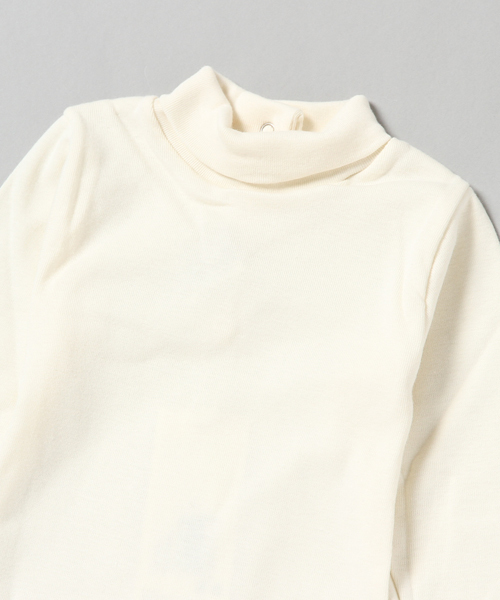 PETIT BATEAU(プチバトー)の「裏起毛タートルネック長袖ボディ(肌着・キッズ・オフホワイト・12MONTH)」の3枚目の写真