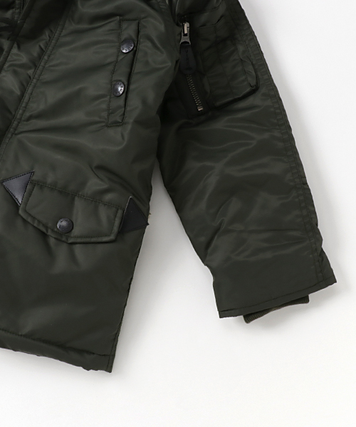 AVIREX（アヴィレックス）の「【AVIREX】N3-Bコート（ミリタリージャケット・キッズ・カーキ・120/130/110/140）」の6枚目の写真