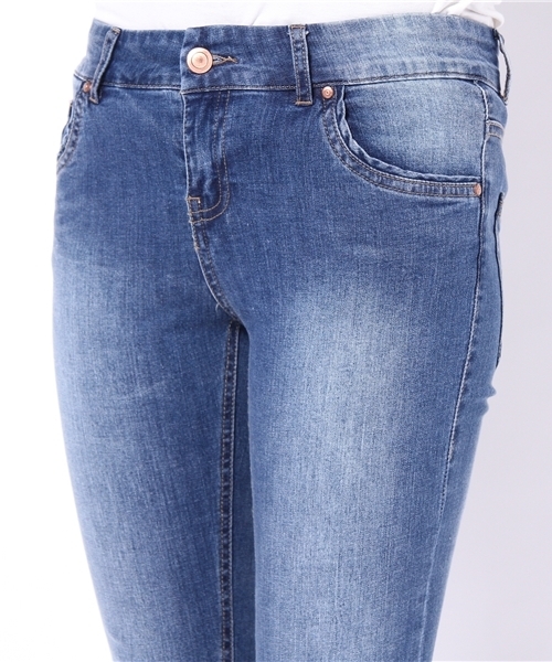 mystic(ミスティック)の「【mystic】 デニムスキニーPT(デニムパンツ・レディース・ネイビー/ブルー/ブラック/ダークブルー・0/1/2)」の6枚目の写真