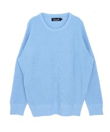 『CavariA/キャバリア』ラーベン編みビッグシルエットクルーネック長袖ニットセーター