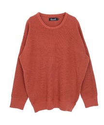 『CavariA/キャバリア』ラーベン編みビッグシルエットクルーネック長袖ニットセーター
