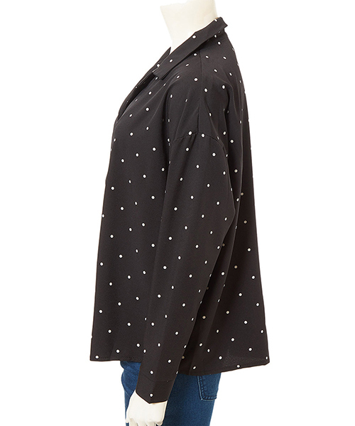 fifth（フィフス）の「ドットスキッパーブラウス（シャツ/ブラウス・レディース・ホワイト/ブラック・MEDIUM）」の5枚目の写真