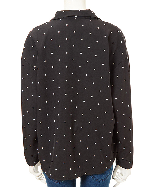 fifth（フィフス）の「ドットスキッパーブラウス（シャツ/ブラウス・レディース・ホワイト/ブラック・MEDIUM）」の4枚目の写真