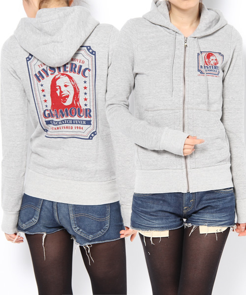 HYSTERIC GLAMOUR（ヒステリックグラマー）の「STAR FRAMED WOMAN pt PK（パーカー・レディース・ホワイト/ブルー/トップグレー・FREE）」の3枚目の写真