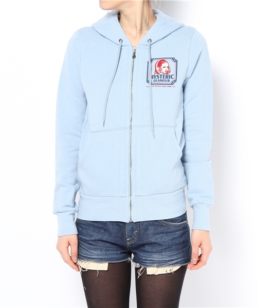HYSTERIC GLAMOUR（ヒステリックグラマー）の「STAR FRAMED WOMAN pt PK（パーカー・レディース・ホワイト/ブルー/トップグレー・FREE）」の4枚目の写真