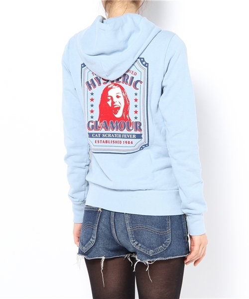 HYSTERIC GLAMOUR（ヒステリックグラマー）の「STAR FRAMED WOMAN pt PK（パーカー・レディース・ホワイト/ブルー/トップグレー・FREE）」の6枚目の写真