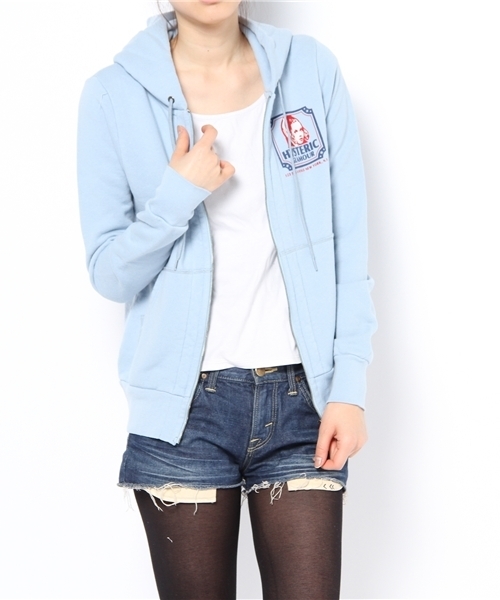 HYSTERIC GLAMOUR（ヒステリックグラマー）の「STAR FRAMED WOMAN pt PK（パーカー・レディース・ホワイト/ブルー/トップグレー・FREE）」の7枚目の写真