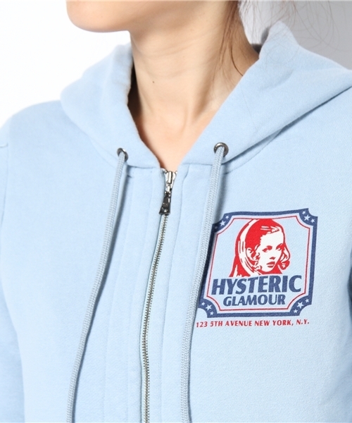 HYSTERIC GLAMOUR（ヒステリックグラマー）の「STAR FRAMED WOMAN pt PK（パーカー・レディース・ホワイト/ブルー/トップグレー・FREE）」の8枚目の写真