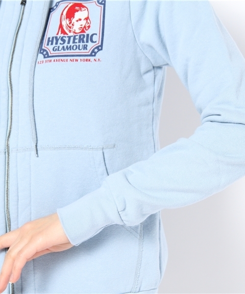 HYSTERIC GLAMOUR（ヒステリックグラマー）の「STAR FRAMED WOMAN pt PK（パーカー・レディース・ホワイト/ブルー/トップグレー・FREE）」の9枚目の写真