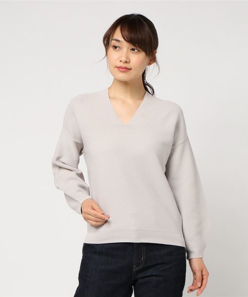 RIVE DROITE(リヴドロワ)の「バックボリュームニット(ニット/セーター・レディース・ライトグレー/レモンイエロー/ラベンダー/ベージュ/ホワイト・FREE)」の14枚目の写真