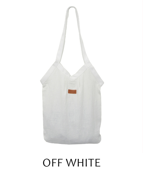 select MOCA（セレクトモカ）の「収納力バツグン◆コットン×リネンブレンドトートバック（トートバッグ・レディース・ブラック/オフホワイト・FREE）」の3枚目の写真