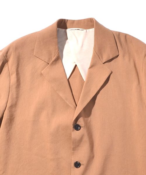 SHIPS(シップス)の「SU: 【WASHABLE】リネン 3B ジャケット■(テーラードジャケット・メンズ・ベージュ/ネイビー・LARGE/MEDIUM/SMALL/X-LARGE)」の5枚目の写真