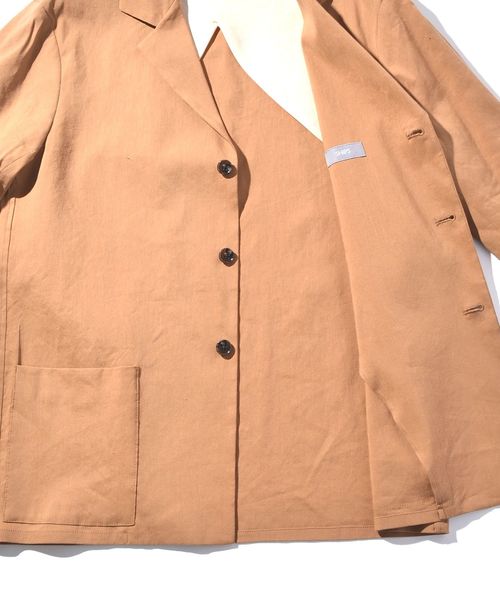 SHIPS(シップス)の「SU: 【WASHABLE】リネン 3B ジャケット■(テーラードジャケット・メンズ・ベージュ/ネイビー・LARGE/MEDIUM/SMALL/X-LARGE)」の7枚目の写真