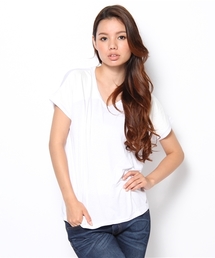 GIORDANO | 切り替えシルキードルマンスリーブ(Tシャツ/カットソー)