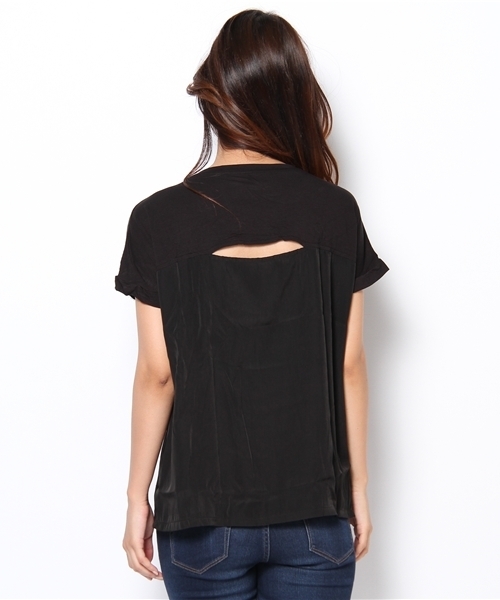 GIORDANO(ジョルダーノ)の「切り替えシルキードルマンスリーブ(Tシャツ/カットソー・レディース・ホワイト/ブラック/ピンク・SMALL/MEDIUM/LARGE)」の6枚目の写真