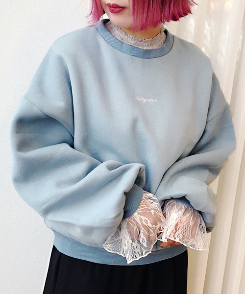 apres jour（アプレジュール）の「レース付きロゴスウエット【ZOZOTOWN限定アイテム】（Tシャツ/カットソー・レディース・サックスブルー/ピンク/ライトベージュ・フリー）」の17枚目の写真