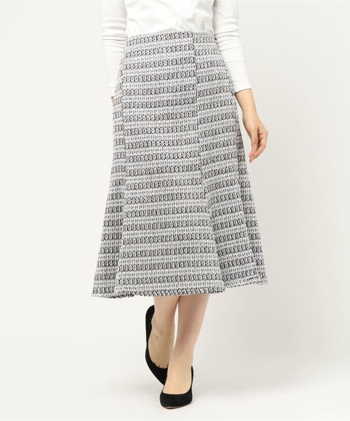 KOBE LETTUCE（コウベレタス）の「[M/Lサイズ]ラメ糸混ツイードマーメイドスカート＊レディース/ボトムス[M2379]神戸レタス（スカート・レディース・ブラック/グレー/ピンク/グリーン・M/L）」の2枚目の写真