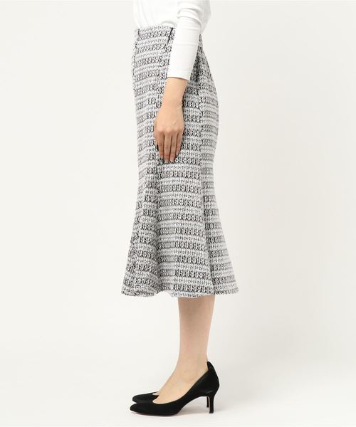 KOBE LETTUCE（コウベレタス）の「[M/Lサイズ]ラメ糸混ツイードマーメイドスカート＊レディース/ボトムス[M2379]神戸レタス（スカート・レディース・ブラック/グレー/ピンク/グリーン・M/L）」の5枚目の写真