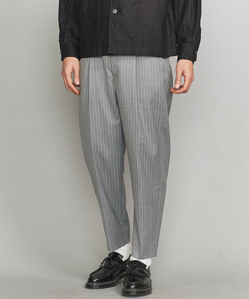 BEAUTY&YOUTH UNITED ARROWS(ビューティアンドユースユナイテッドアローズ)の「BY TW ストライプ 1P ルーズパンツ о(パンツ)」 WEAR BEAUTY&YOUTH UNITED ARROWS(ビューティアンドユースユナイテッドアローズ)の「BY TW ストライプ 1P ルーズパンツ о(パンツ)」 WEAR