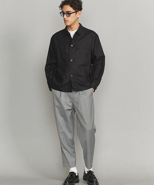 BEAUTY&YOUTH UNITED ARROWS(ビューティアンドユースユナイテッドアローズ)の「BY TW ストライプ 1P ルーズパンツ о(パンツ)」 WEAR BEAUTY&YOUTH UNITED ARROWS(ビューティアンドユースユナイテッドアローズ)の「BY TW ストライプ 1P ルーズパンツ о(パンツ)」 WEAR