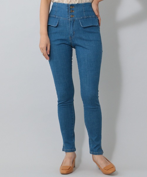 DEICY（デイシー）の「ハイウエストスキニーパンツ（デニムパンツ・レディース・インディゴブルー/ブルー系その他・1/0/00）」の8枚目の写真